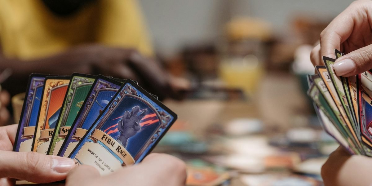 People engaging in a memory card game, fostering visual and spatial recall.
