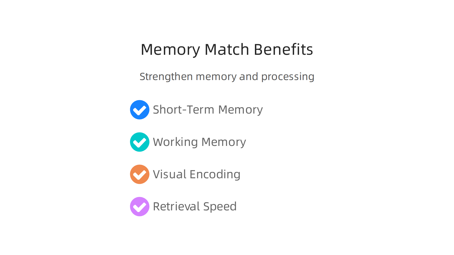 How memory match games strengthen key aspects of memory and cognitive processing.