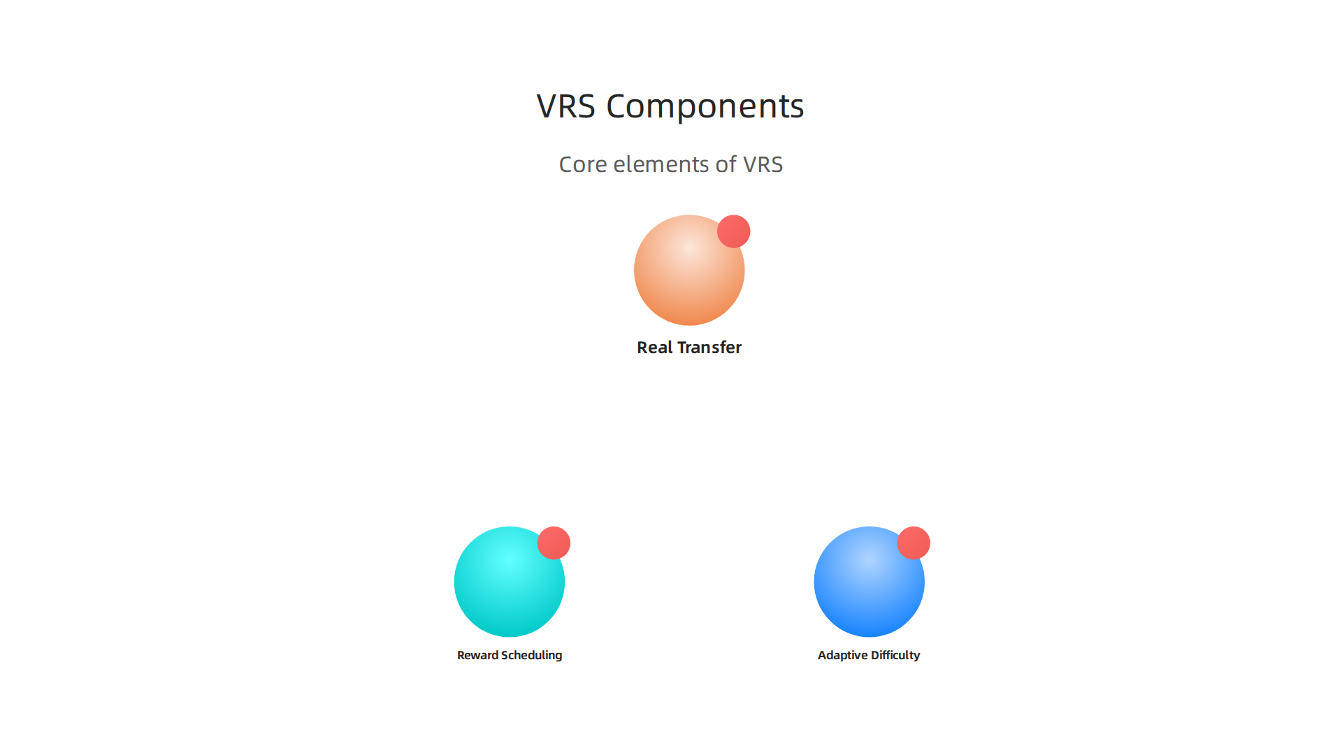 An infographic detailing the three core components of the Value Reinforcement System (VRS).