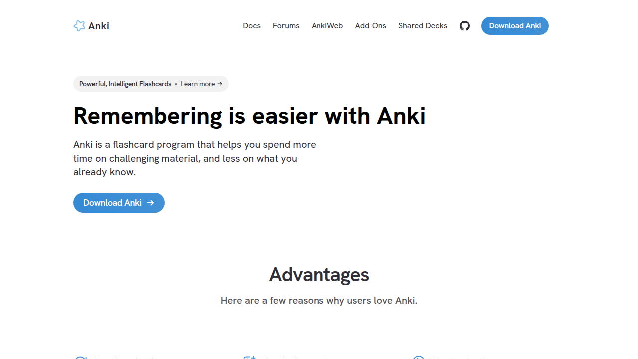 Anki is a leading example of a memory app using powerful algorithms for spaced repetition flashcard learning.